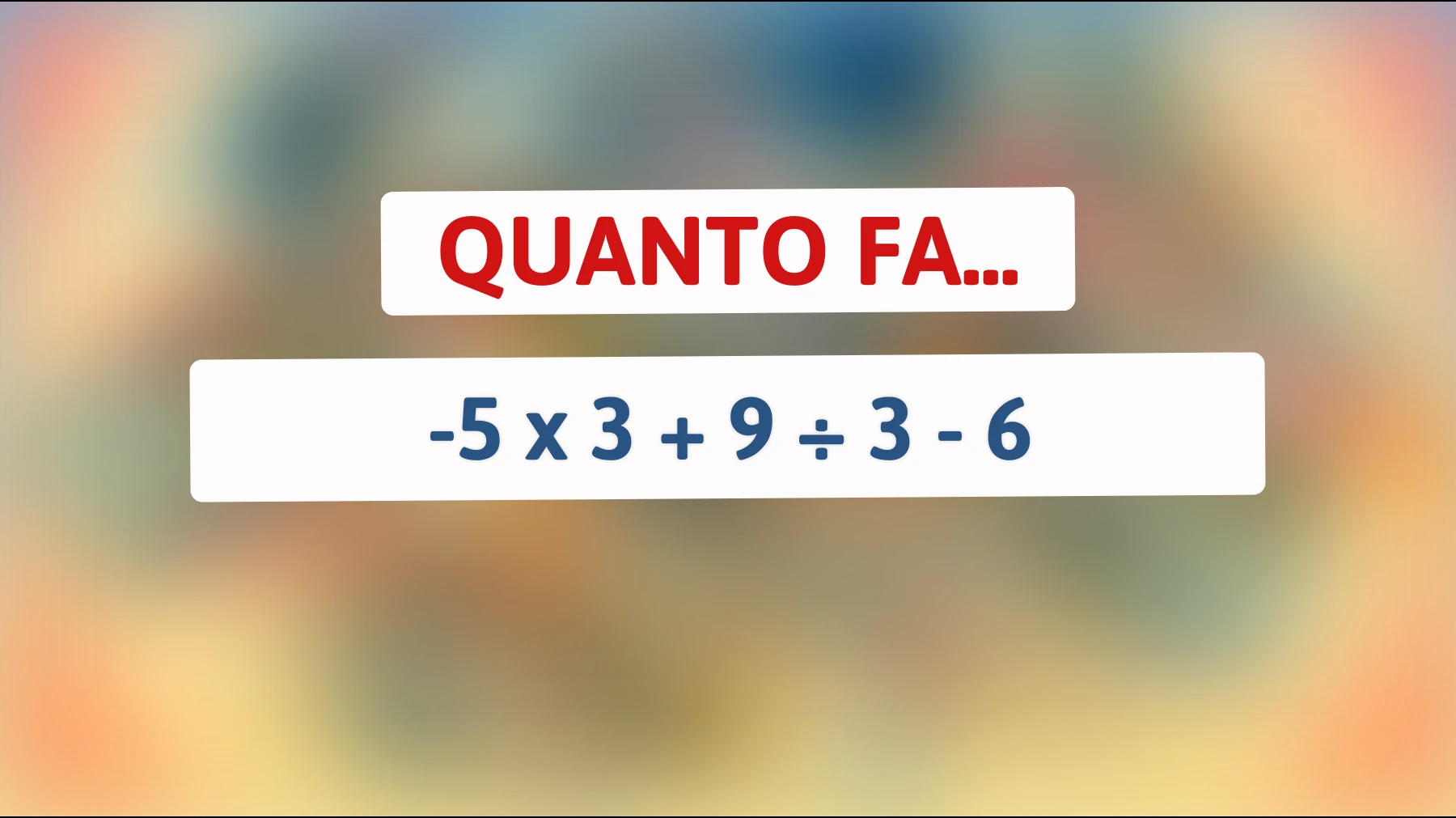 "Sfida la tua mente: solo i veri geni possono risolvere questo enigma matematico. Sei tra loro?""