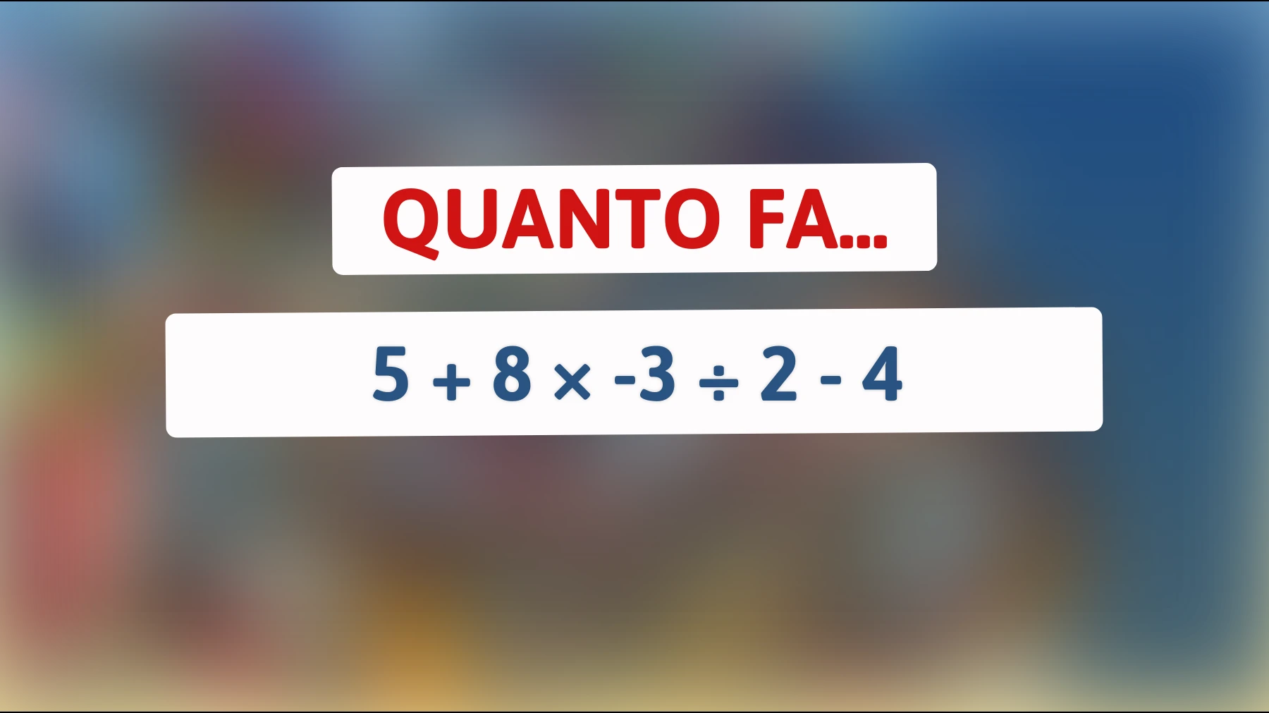 Solo le menti più brillanti possono risolvere questo calcolo: scopri se sei uno di loro!"