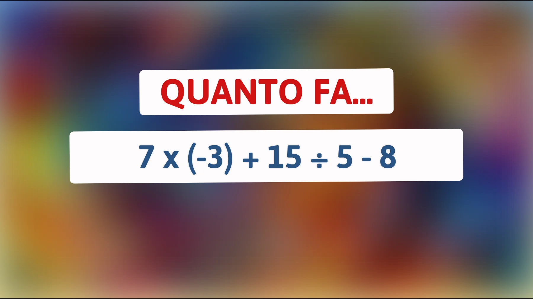 "La tua intelligenza è davvero sopra la media? Risolvi questo enigma matematico in meno di 30 secondi!""