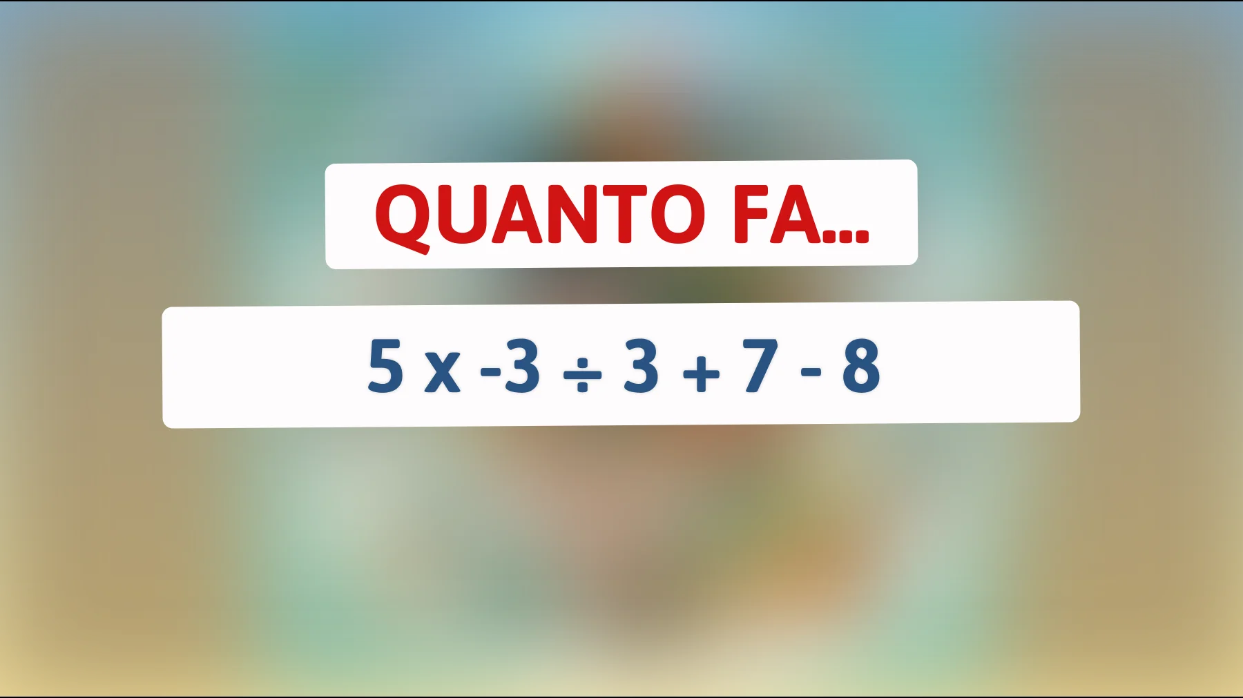 Scopri l'Enigma Inaspettato che Solo i Veri Geni Sono in Grado di Svelare! Riuscirai a Risolverlo Prima degli Altri?"