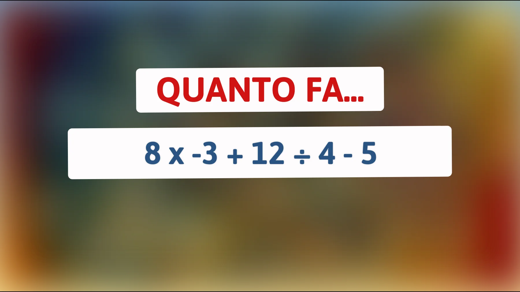 Solo il 1% delle persone riesce a risolvere questo indovinello matematico! Scopri se sei un genio!"