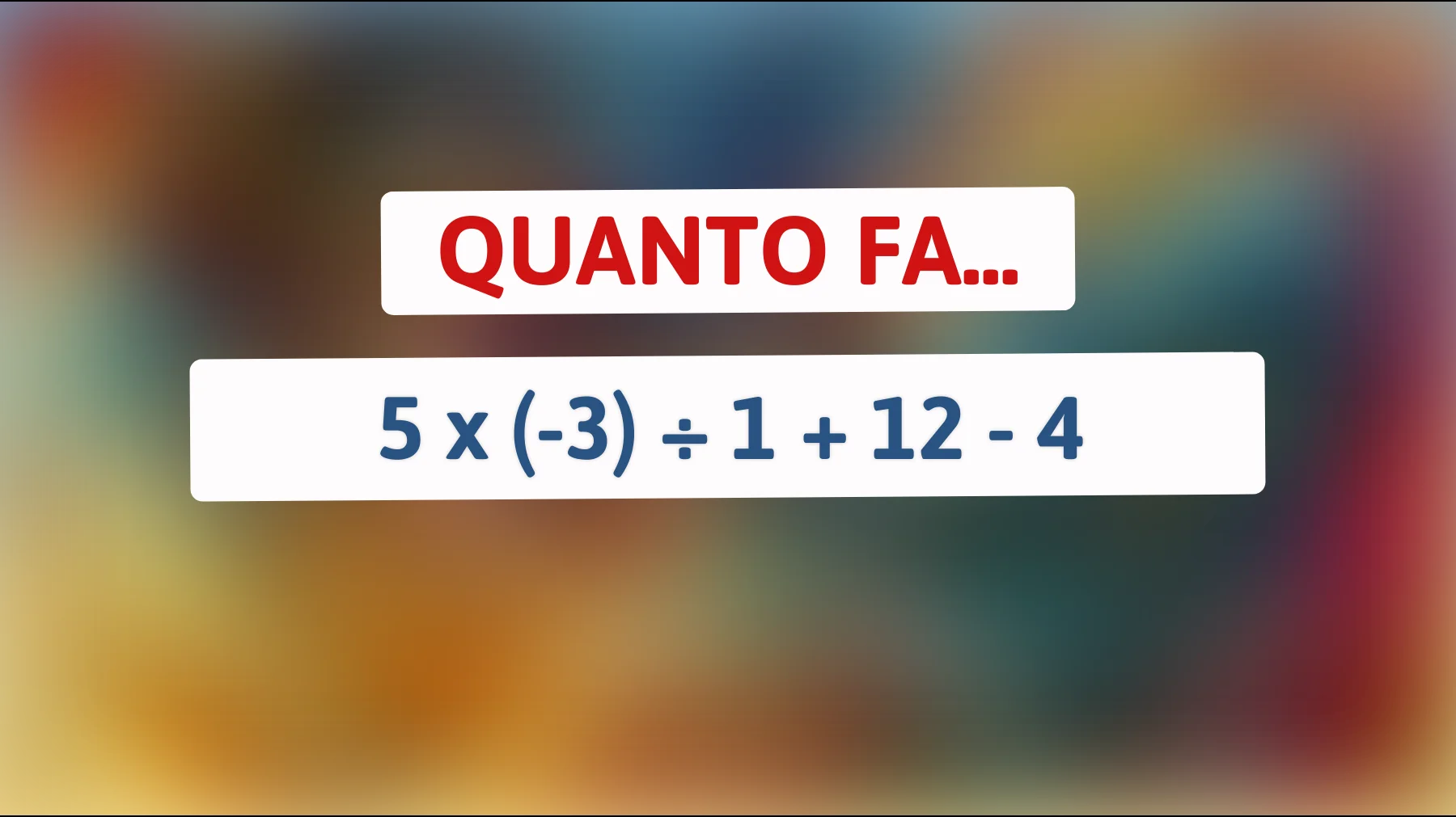 Sfida il tuo cervello: Solo le menti più brillanti riescono a risolvere questo enigma matematico! Sei tra loro?"